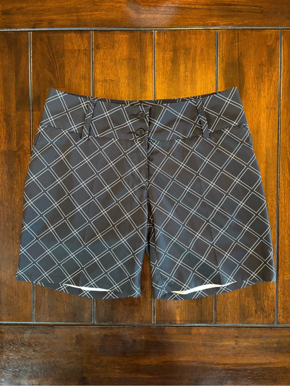 Adidas Golf Women’s Performance Golf Shorts Black and Gray Pattern Size 2